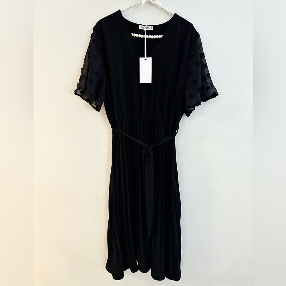 Grace Karin| NWT Pleated Midi Dress - Picture 2 of 8